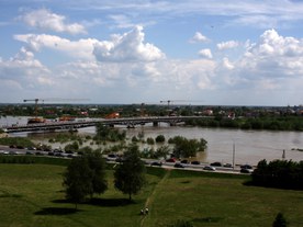 Vistula in Sandomierz im Mai 2010