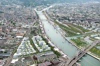 Multifunktionale Wasserbewirtschaftung und Entwicklung grüner Infrastruktur in einem Ökobezirk in Rouen
