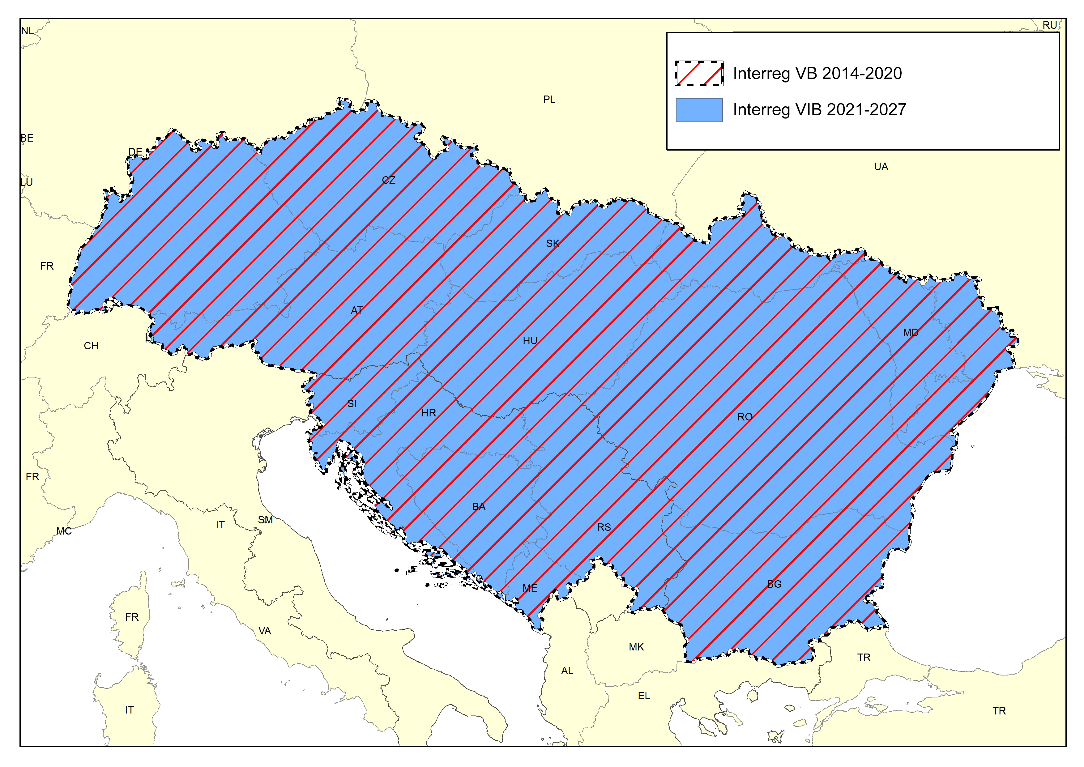 Danube comparison map