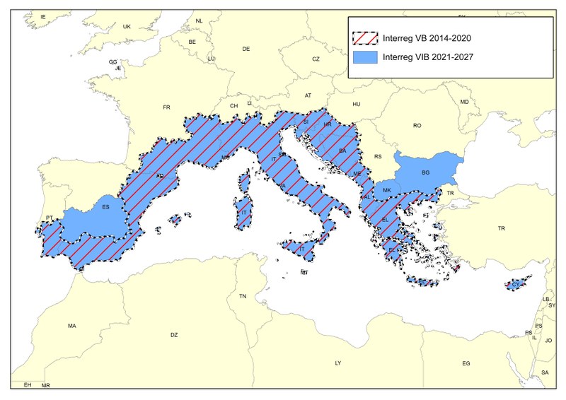 Mediterranean (Euro-Med) comparison map