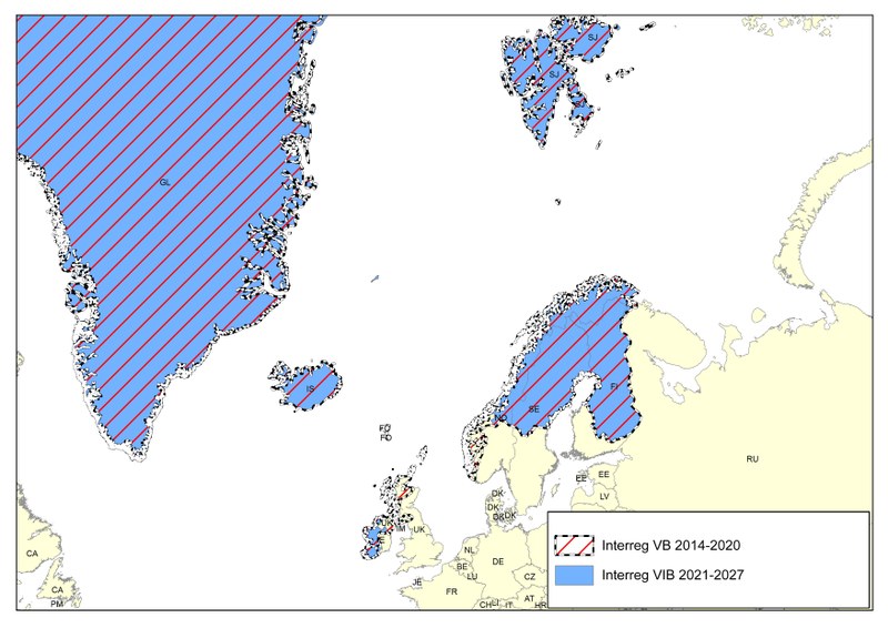 Norther Periphery and Arctic comparison map