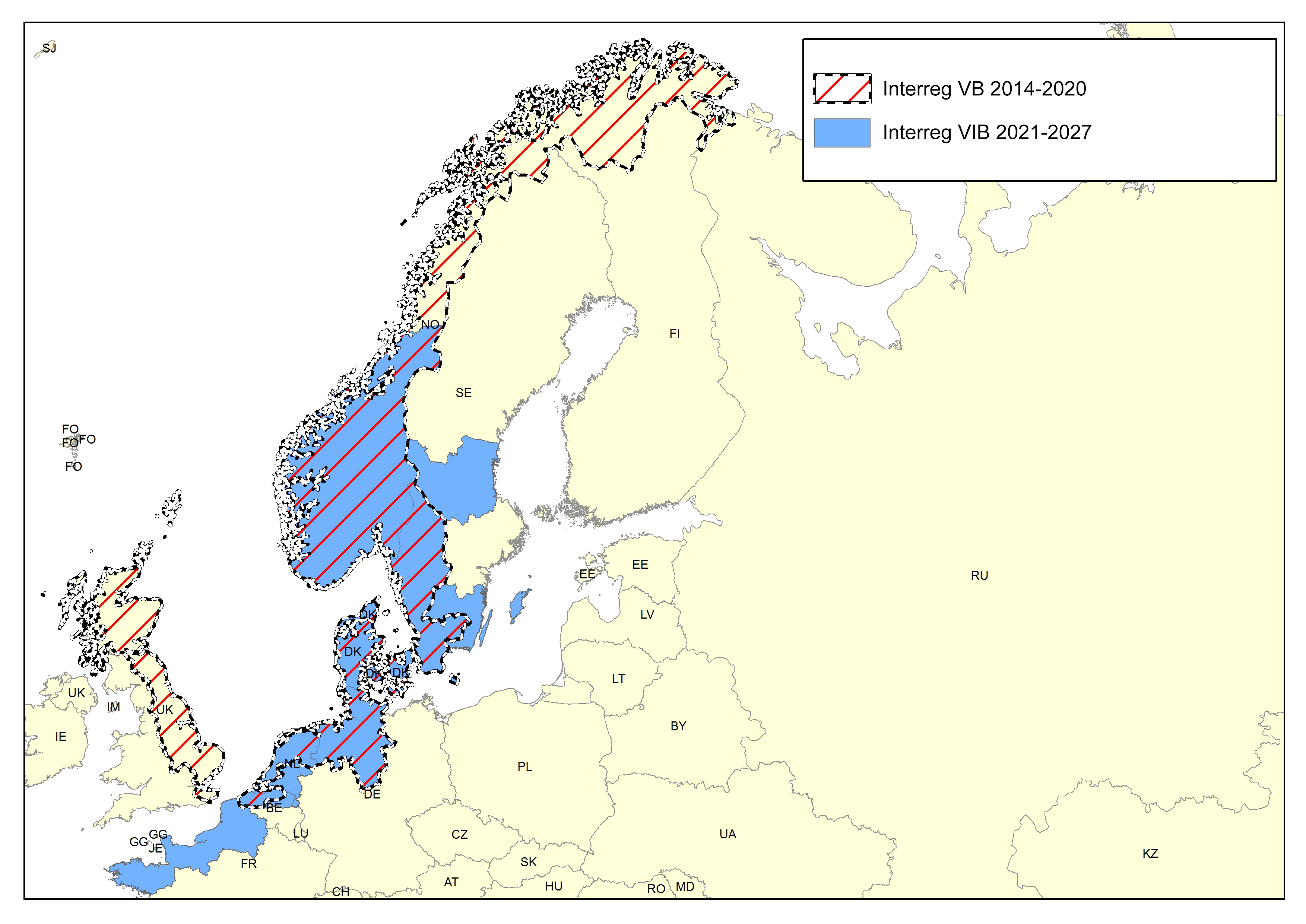 North Sea comparison map