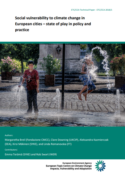 Social vulnerability to climate change in European cities – state of play in policy and practice