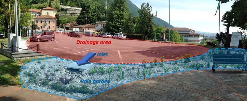 Inlet runoff measurement, Piazza della Libertà, Santorso Municipality