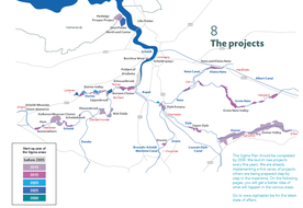 Locations of key Sigma Plan projects and related completion program
