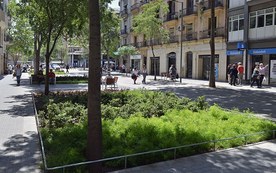 Green spaces created within the Barcelona superblock project