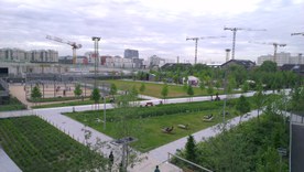 Extension of park area in the city of Paris