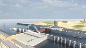 Storm surge barrier planned at Yser mouth, Nieuwpoort