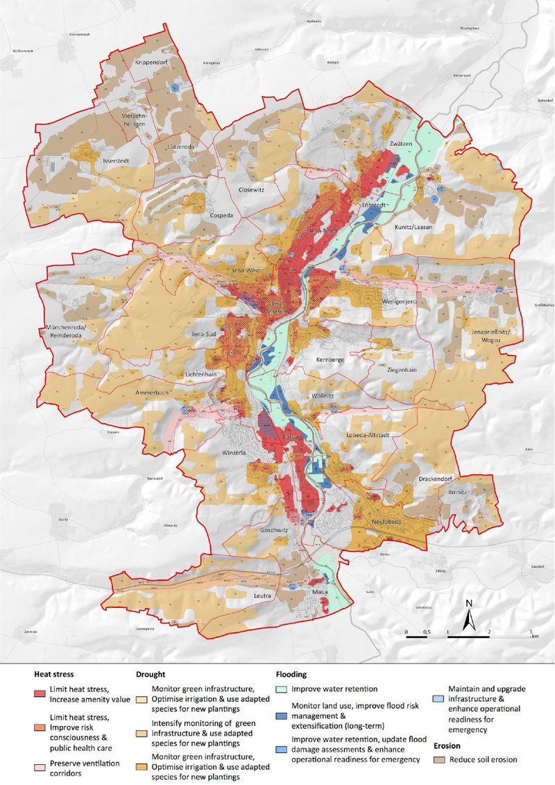 Recommendations for urban planning in particularly affected areas in Jena