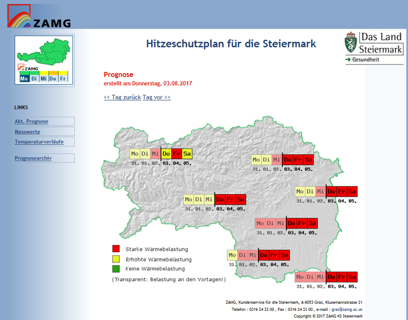 Early warning for the Province of Styria