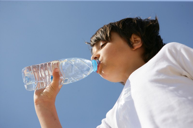 Child drinking water