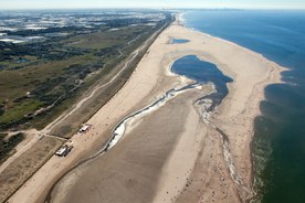 Aerial view of Sand Motor; August 2016