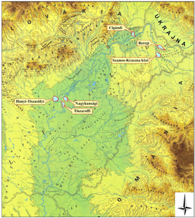 Tsiza river basin in Hungary