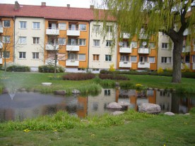 Courtyard with pond