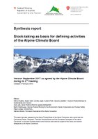 Synthesis report: Stock-taking as basis for defining activities of the Alpine Climate Board