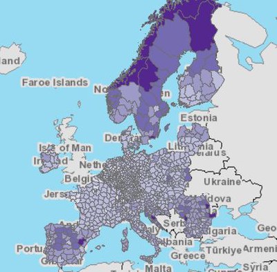 Accessibility of hospitals in Europe
