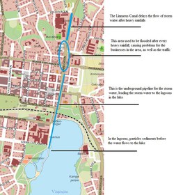 Carte du canal de Linnaeus
