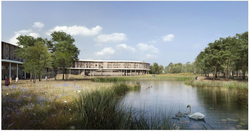 A kórház északról nézve