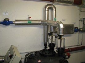 Sistema di aspirazione dell'acqua potabile nel sistema di utilizzo dell'acqua piovana