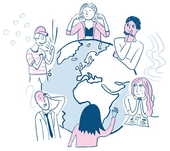 Gruppi di sostegno online per parlare di sentimenti ambientali per i giovani