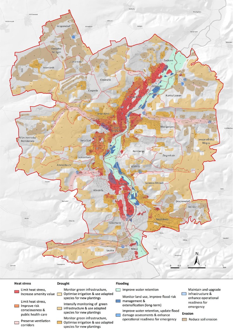 Rakkomandazzjonijiet għall-ippjanar urban f’żoni partikolarment affettwati f’Jena